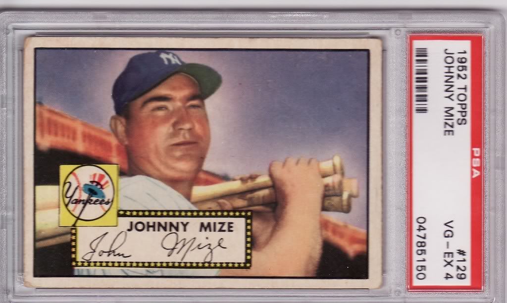 Johnny Mize 1952 Topps 129 Psa 4 — Collectors Universe